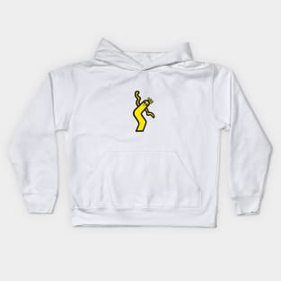 Yellow Wacky Waving Inflatable Man Kids Hoodie